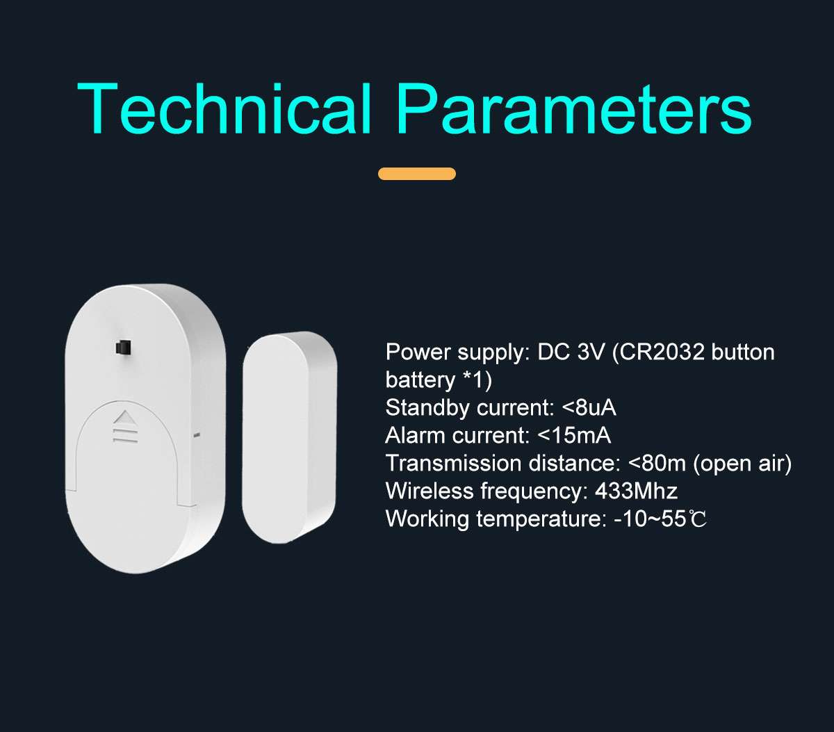 Bulk 433MHz wireless door alarms (7)
